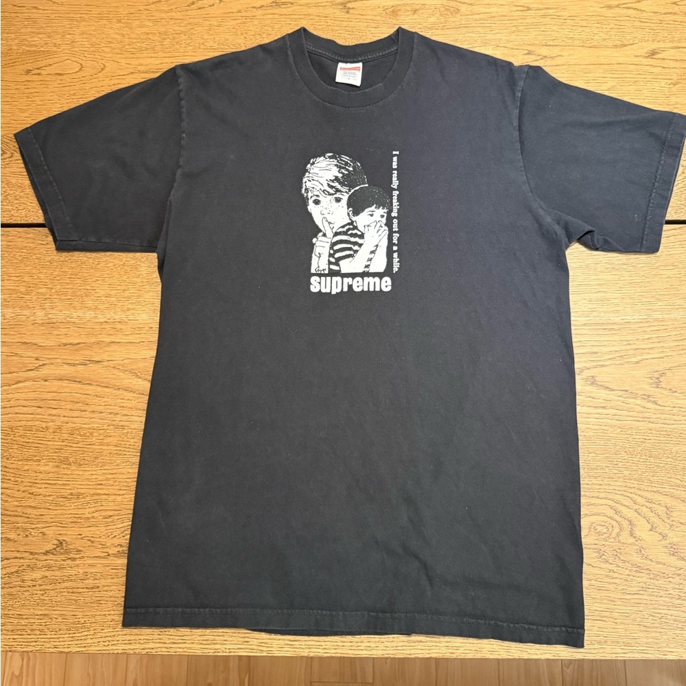 Supreme Black and White Graphic Tee